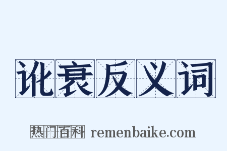 讹衰反义词是什么意思的图片